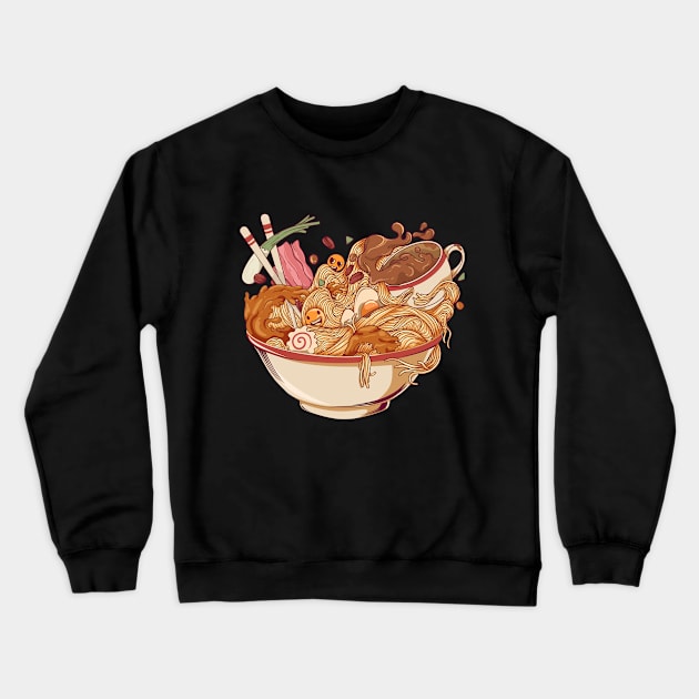 Ramen and Coffee Crewneck Sweatshirt by Harsimran_sain